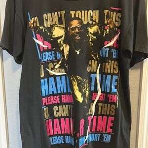 Vintage 1990 MC Hammer Black Graphic T-Shirt